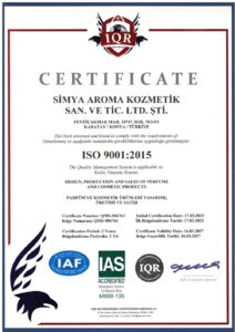 ISO 9001:2015 – SIMYA Aroma